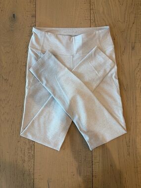 Outdoor Voices Light Gray High-Rise Bike Shorts